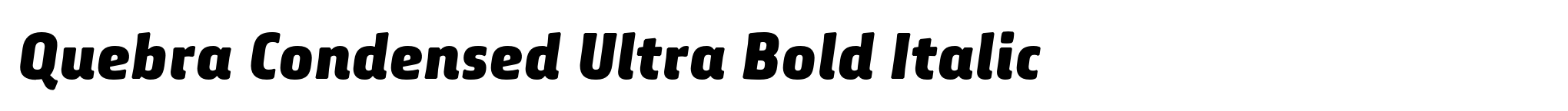 Quebra Condensed Ultra Bold Italic image